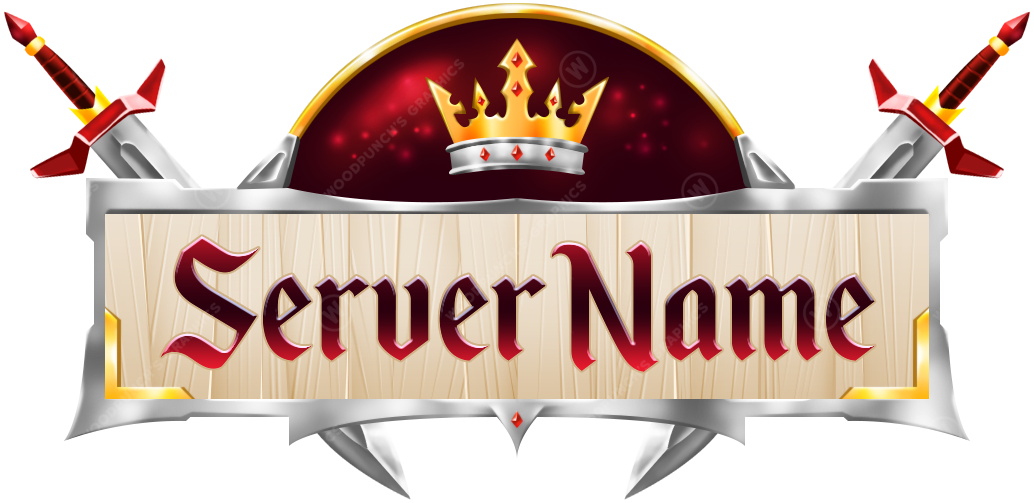 Luxury - Logo de servidor de Minecraft — combinación de colores rojo