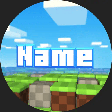 Minecraft Discord Server Icon — blue colorway, primary gallery design