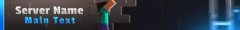 Minecraft Prison Server-Banner Blau