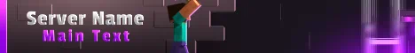Animated Minecraft Prison Server Banner Purple