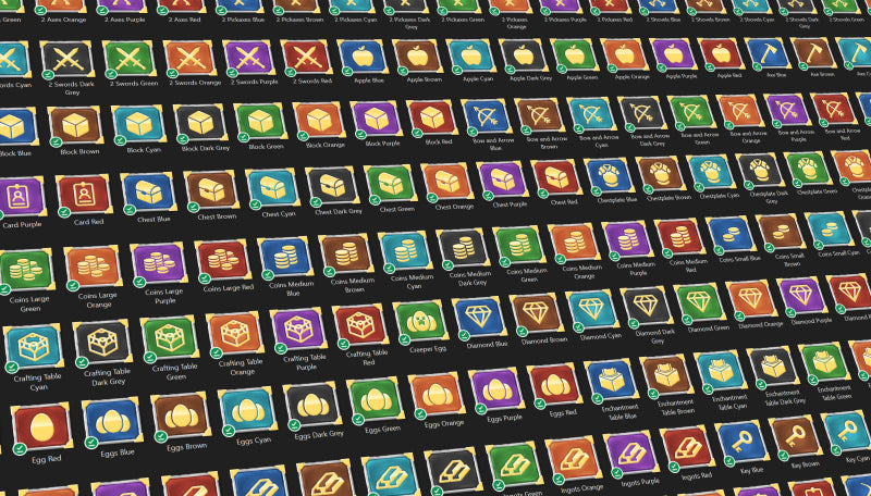 Hundreds of Minecraft donation icons