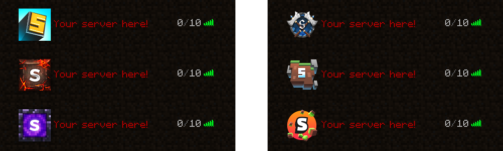 Minecraft server icons