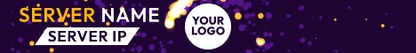 Animated Neon Tornado - Minecraft Server Banner — purple and gold colorway