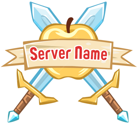 PVP Minecraft Server Logo — red colorway, primary gallery design