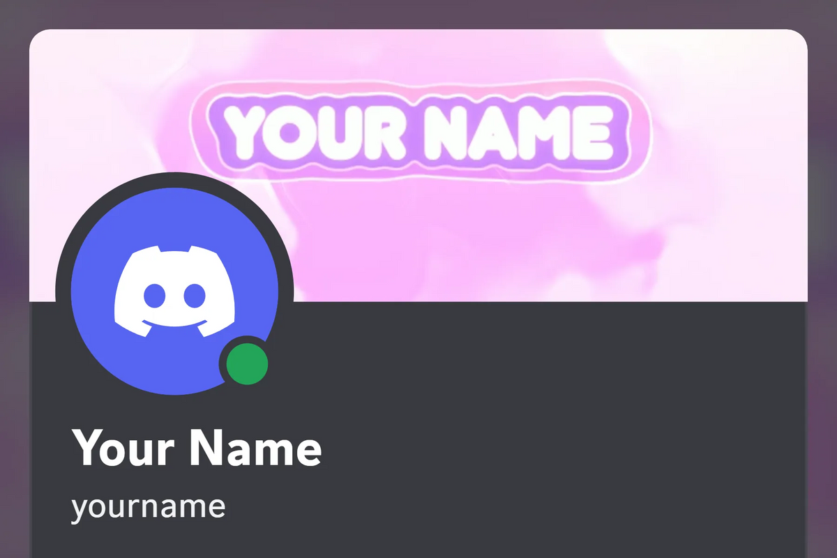 Pastel Discord profile banner, purple, animated, shown on a Discord profile