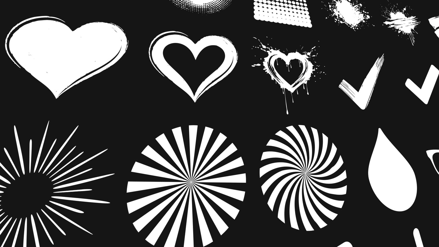 Photoshop custom shapes close-up