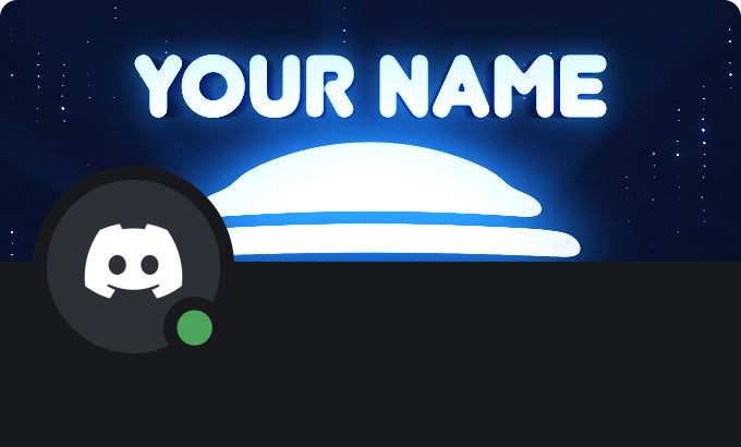 Retro Discord Profile Banner Blue