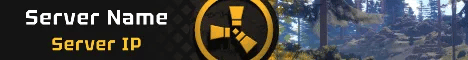 Banner para servidor de Rust dorado