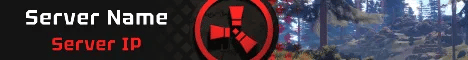 Banner de servidor de Rust rojo
