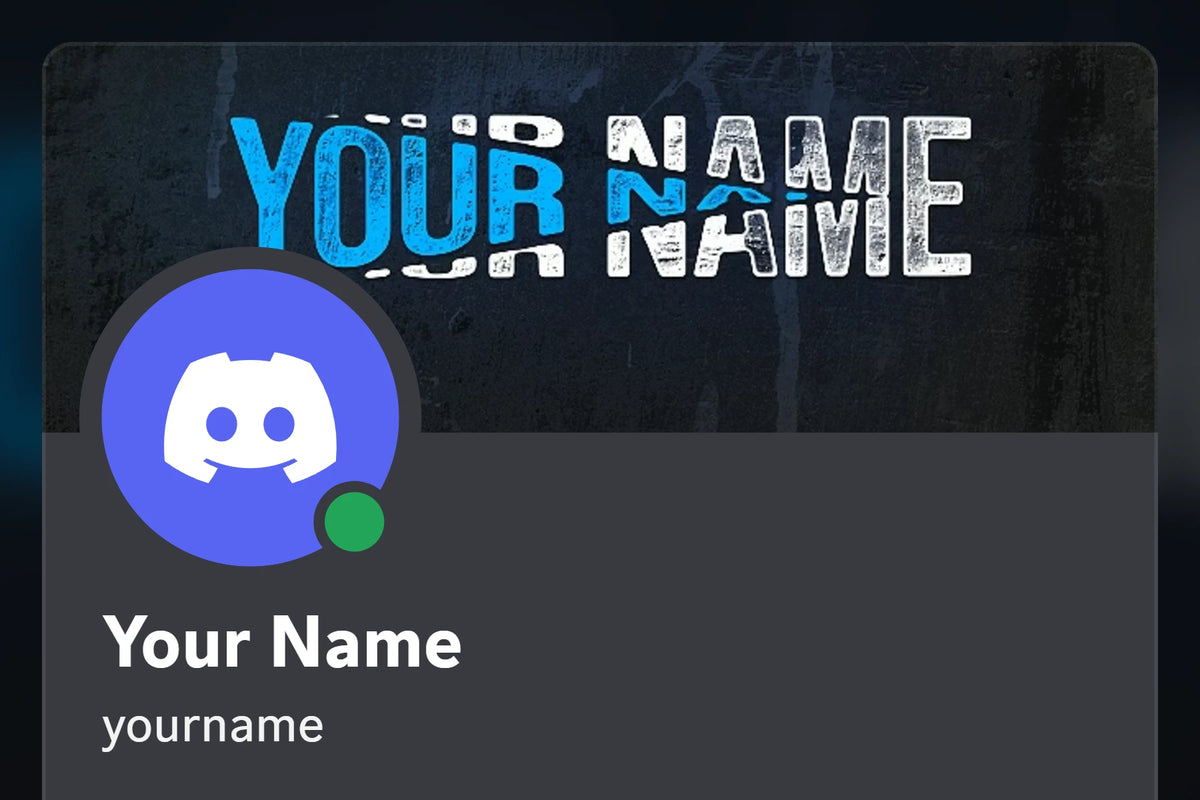 Split Discord profile banner, blue, shown on a Discord profile