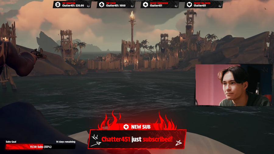 Vista previa de superposición de stream animada