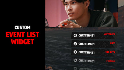 Streamlabs event list widget