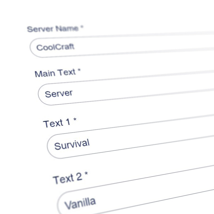 Type your server's text