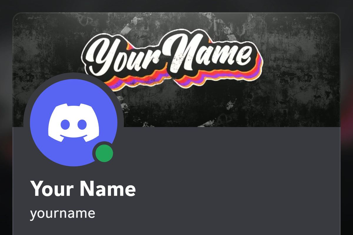 Vintage Discord profile banner, black, shown on a Discord profile