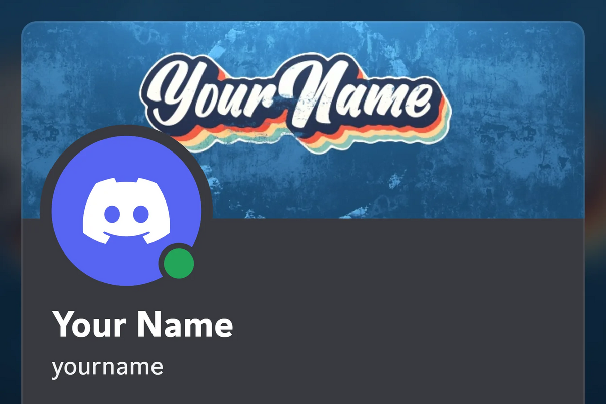 Vintage Discord profile banner, blue, animated, shown on a Discord profile