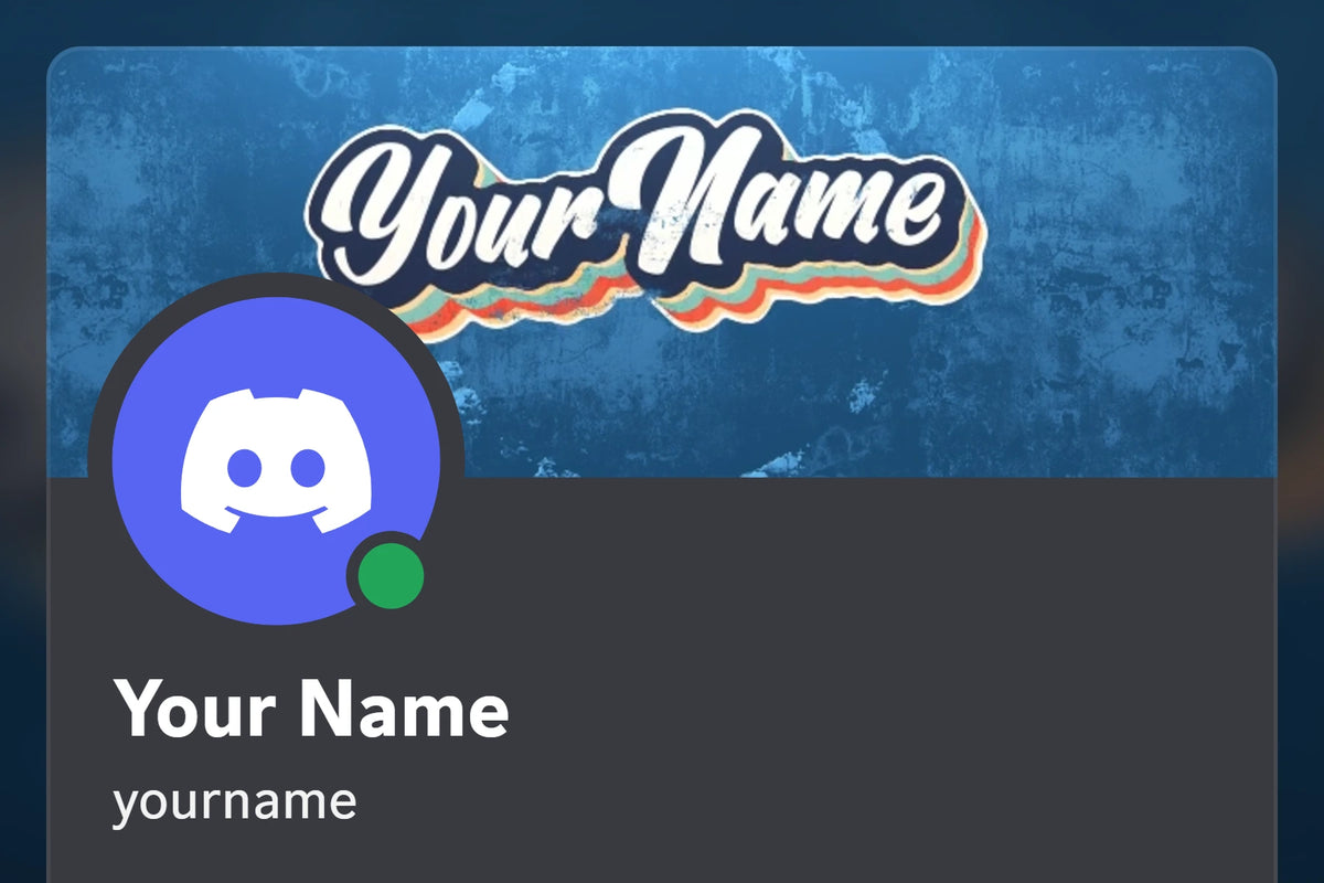 Vintage Discord profile banner, blue, shown on a Discord profile