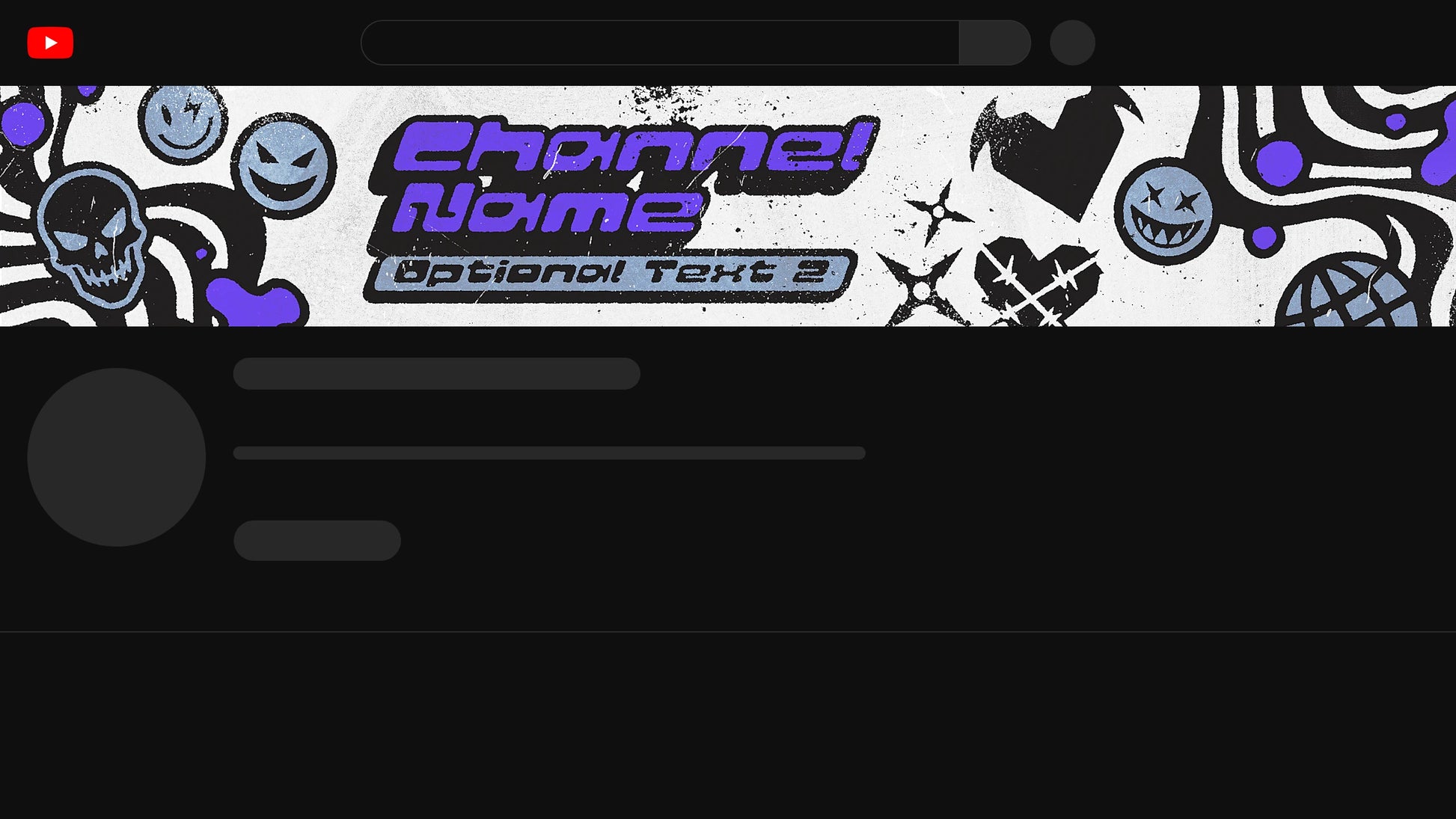 Edgy 2000s YouTube Channel Banner