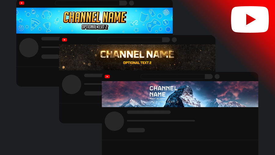 YouTube channel banner templates