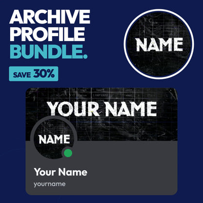Archive Discord Profile Bundle with a matching PFP & server icon and profile banner