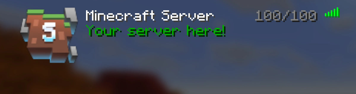 Block Burst Minecraft server icon, shown in the multiplayer server list