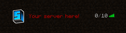 Icono 3D de servidor de Minecraft azul