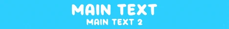 banner de servidor de Minecraft Skywars — combinación de colores azul