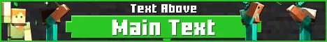 Banner de servidor 3D de personajes de Minecraft