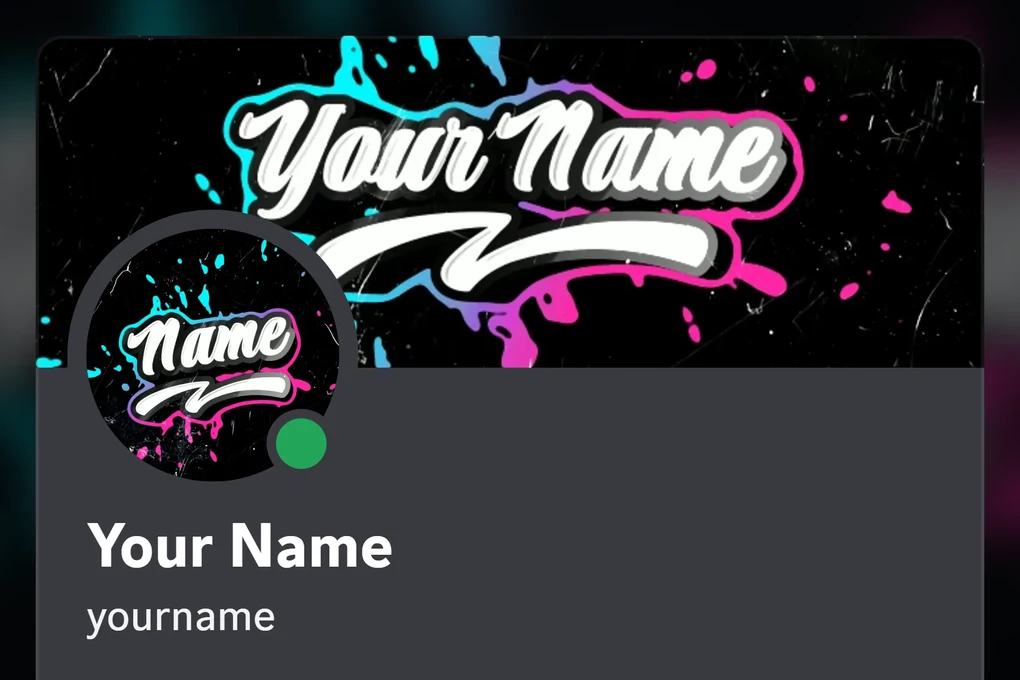 Animated Color Spill Blue and Pink Discord profile banner with the matching PFP, shown on a Discord profile