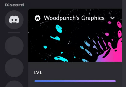 Animated Color Spill Blue and Pink Discord server banner for the channel list