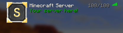 Crafted Minecraft server icon, gray, shown in the multiplayer server list