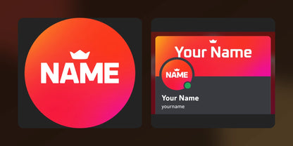 Matching Crown Discord PFP and profile banner displayed side by side