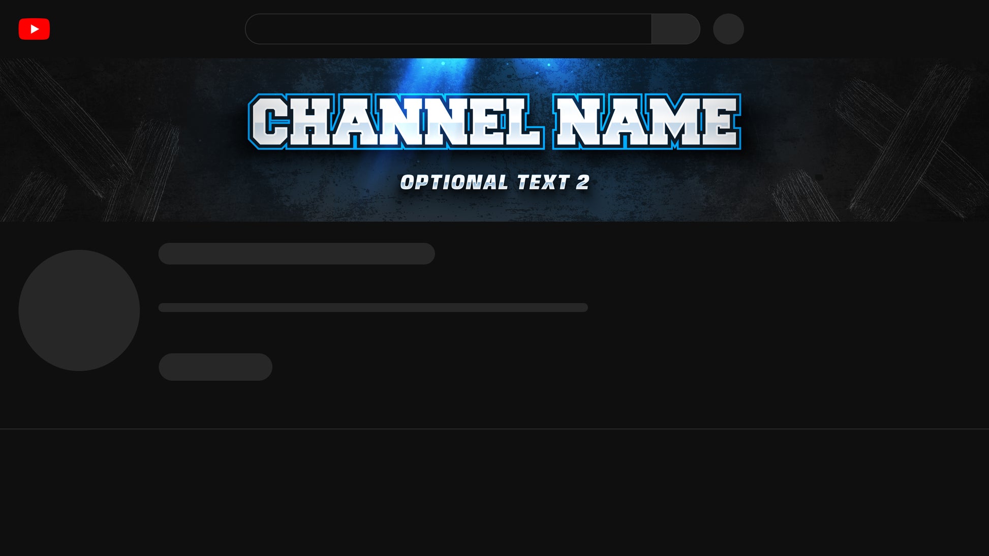 Gaming YouTube banner template