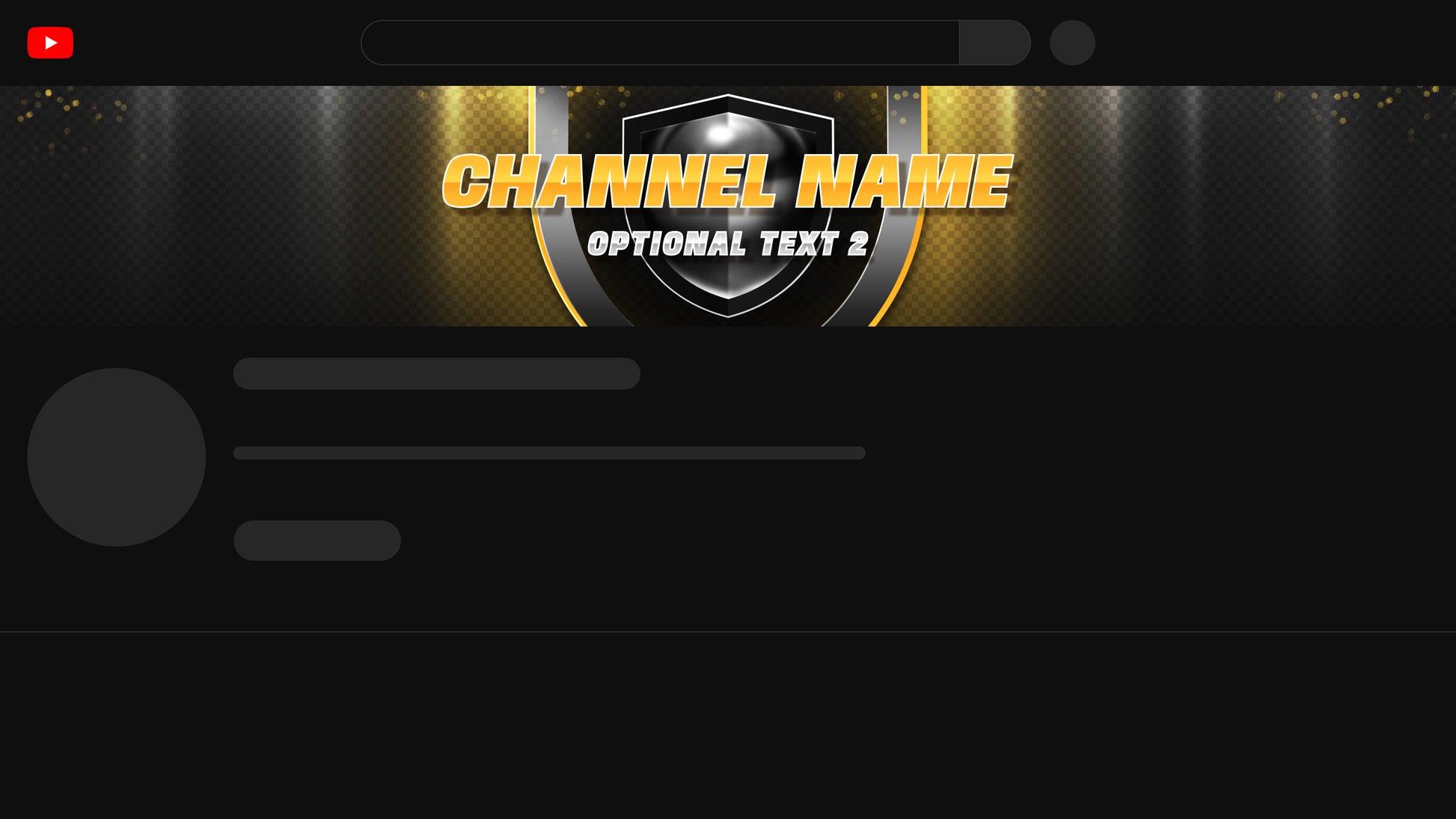 eSports YT Channel Banner Yellow