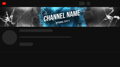 banner de canal de YouTube Rayo