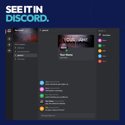 Ember Discord bundle shown in a Discord server with the matching server banner, server icon, and profile
