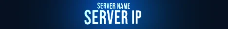 Faction War animated Minecraft server banner, blue