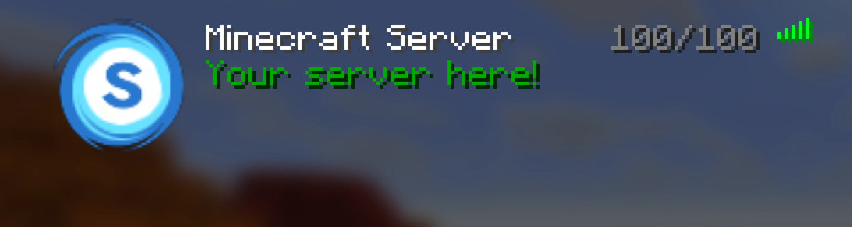 Fireball Minecraft server icon, blue, shown in the multiplayer server list