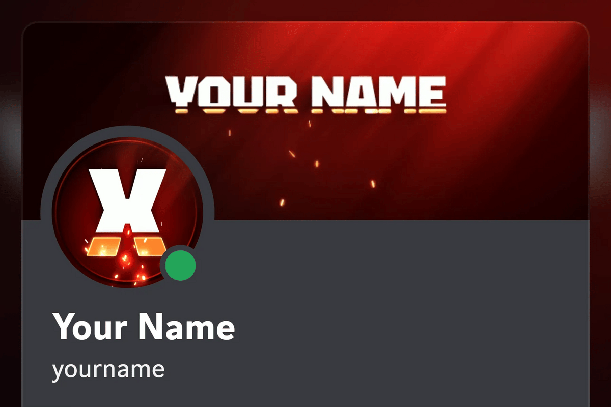 Animated Fuego Discord profile banner with the matching PFP, shown on a Discord profile