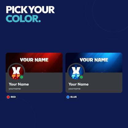 Fuego Discord bundle colors: Red and Blue