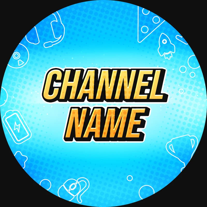 Gamer YouTube profile picture, blue