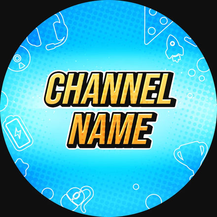 Gamer YouTube profile picture, blue