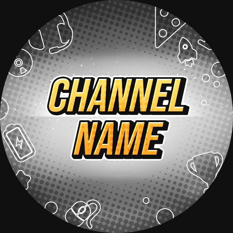 Gamer YouTube profile picture, gray