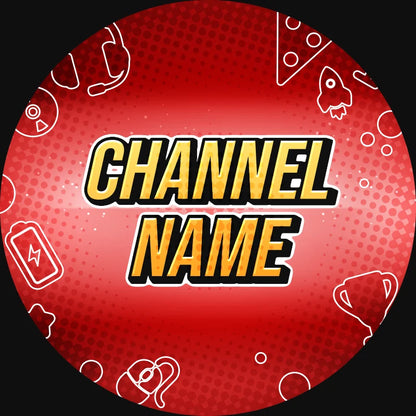 Gamer YouTube profile picture, red