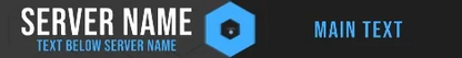Hyped animated Minecraft server banner, blue