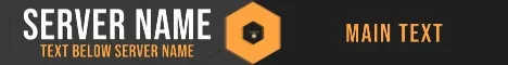 Hyped animated Minecraft server banner, gold