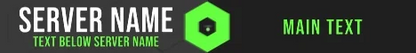 Hyped animated Minecraft server banner, green