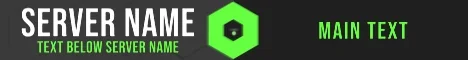 Hyped animated Minecraft server banner, green