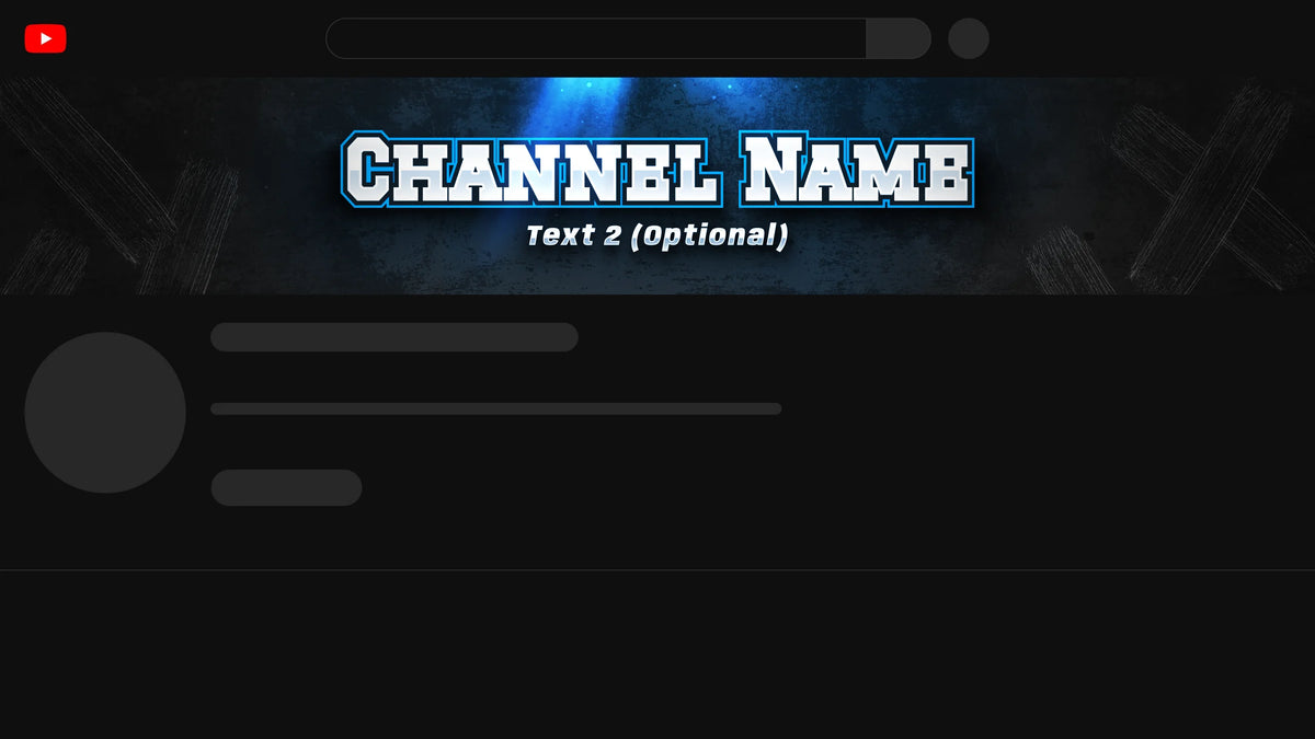 Juggernaut YouTube channel banner, blue, shown on a YouTube channel page