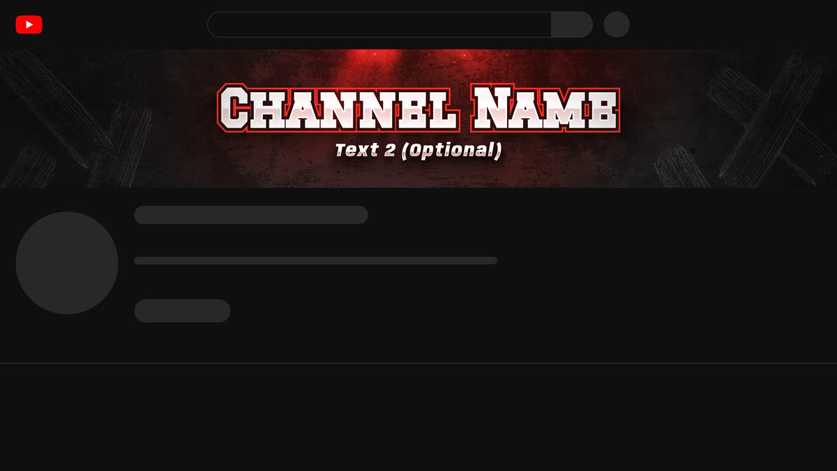 Juggernaut YouTube channel banner, red, shown on a YouTube channel page