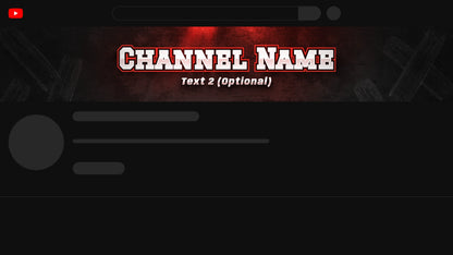 Juggernaut YouTube channel banner, red, shown on a YouTube channel page